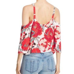 CUPCAKES & CASHMERE | COLD SHOULDER FLORAL TOP NWT